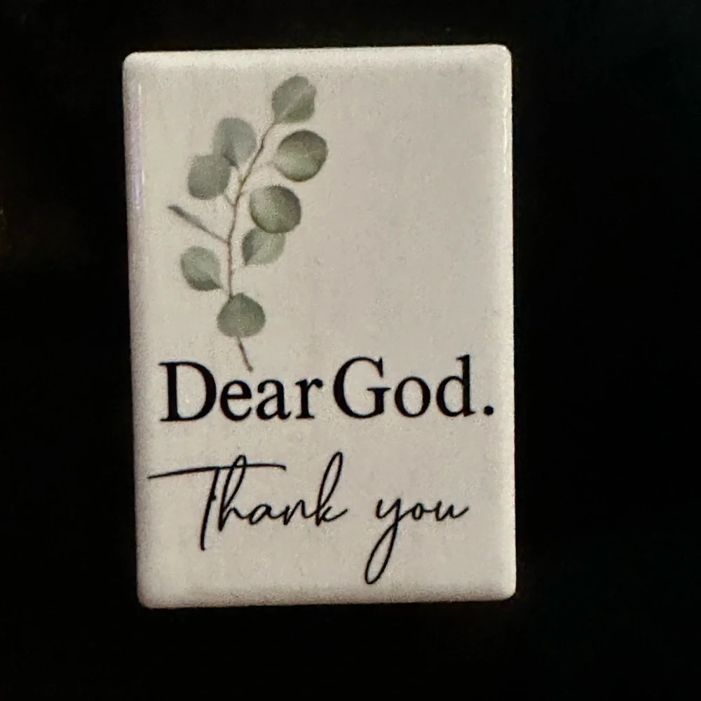 Set of 2 Inspirational Magnets Dear God, Thank You & What is Meant to Be… NWT